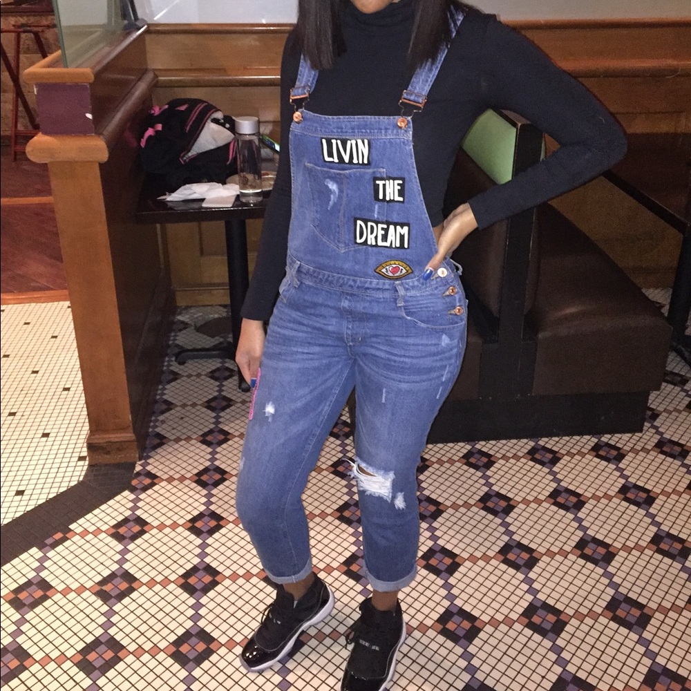 Denim overalls